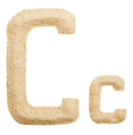 sand alphabet isolatedの写真素材