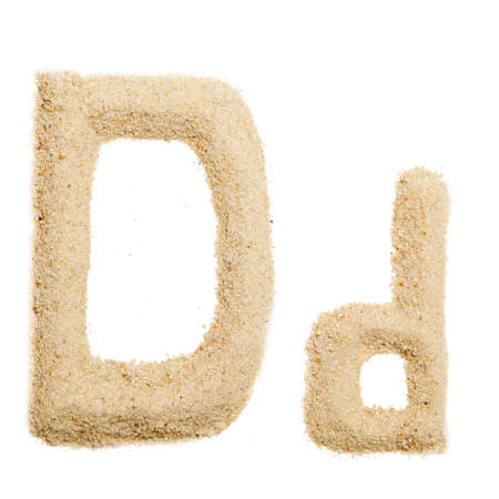 sand alphabet isolatedの写真素材