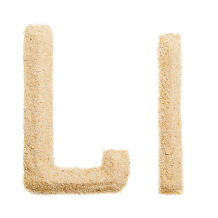 sand alphabet isolatedの写真素材