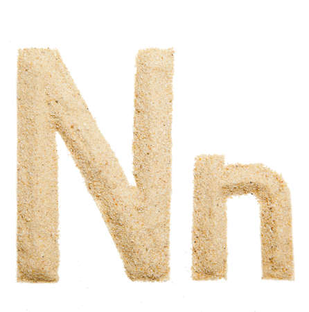 sand alphabet isolatedの写真素材