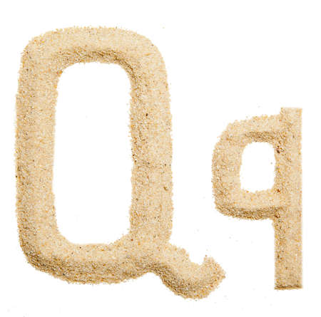 sand alphabet isolatedの写真素材