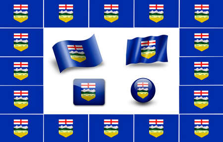 of Alberta. icon setの写真素材