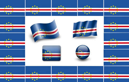 flag of Cabo Verde. icon setの写真素材