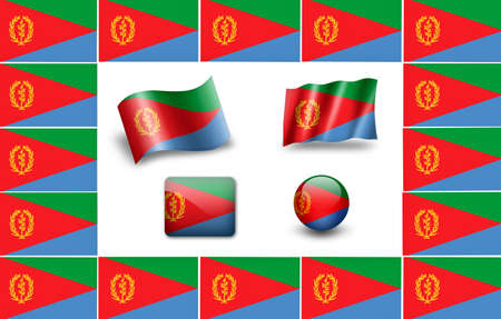 flag of Eritrea. icon setの写真素材
