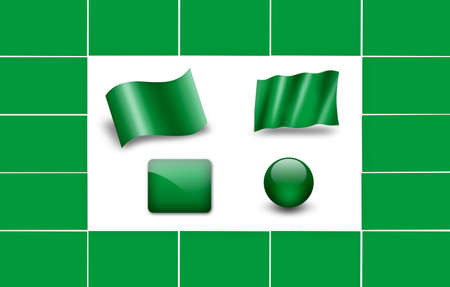 flag of libya. icon set. flags frameの写真素材