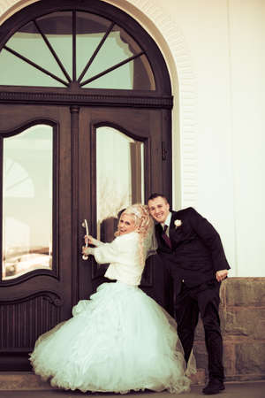 Bride and groom. beautiful wedding couple.の写真素材