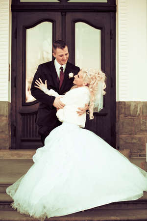 Bride and groom. beautiful wedding couple.の写真素材