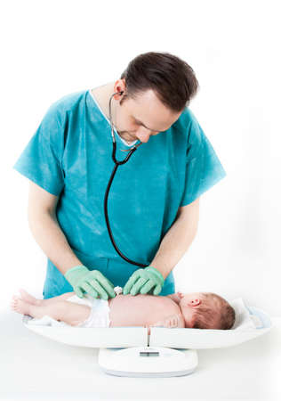 doctor with a babyの写真素材
