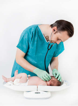 doctor with a babyの写真素材