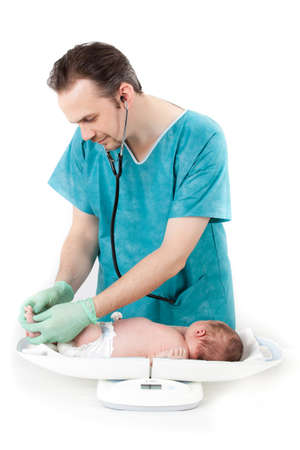doctor with a babyの写真素材