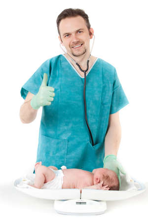 doctor with a babyの写真素材