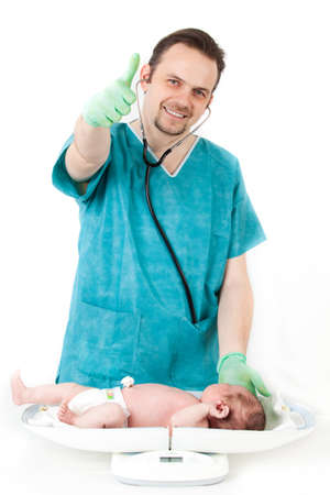 doctor with a babyの写真素材