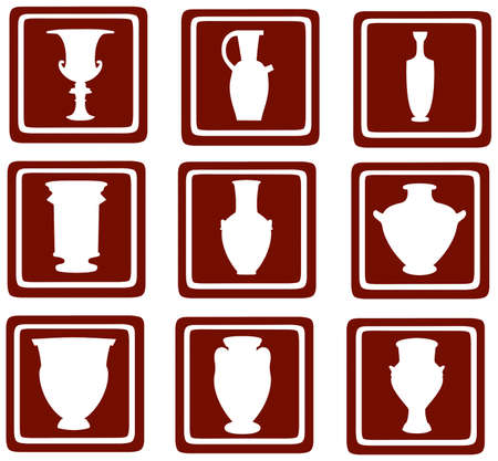 vase icons  Web Buttons の写真素材