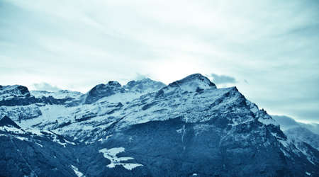 Landscape of the mountains covered with snow  Snowy Mountain の写真素材