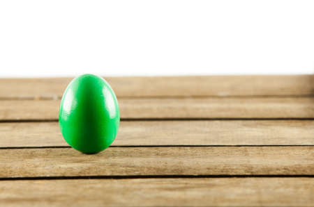 Colorful easter eggs on old wooden background  Easter concept  The colorful painted Easter eggsの写真素材