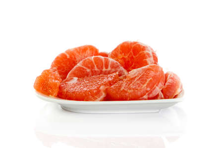 grapefruits. grapefruit isolated on white backgroundの写真素材
