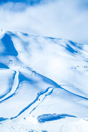 Winter landscape. winter mountains landscape. Beautiful winterの写真素材