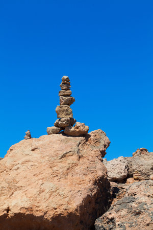 stack of stones on the beach