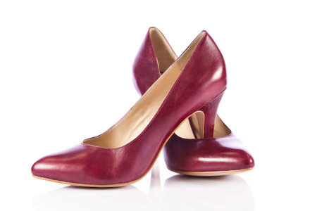 Woman shoes isolated on white. Nice woman shoes
