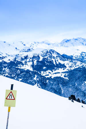 Winter landscape.  Alpine Alps mountain landscapeの写真素材