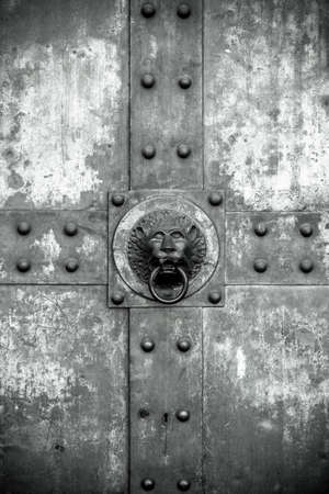 lion door knobの写真素材