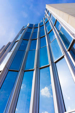 glass silhouettes on modern buildingのeditorial素材