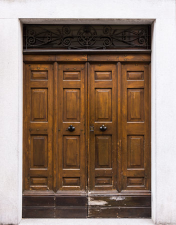 brown wood old door