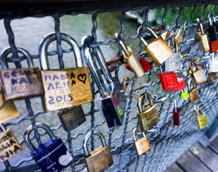 lockers at the  bridge.のeditorial素材