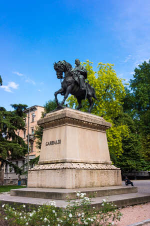 Statue of Garibaldi in Verona, Italyのeditorial素材