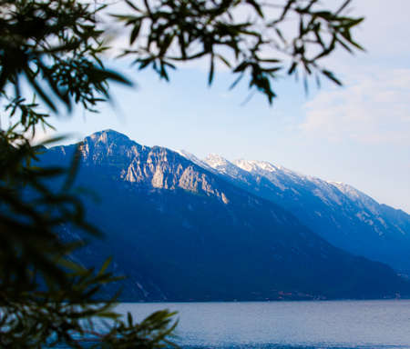 Lake Garda in Italyの写真素材