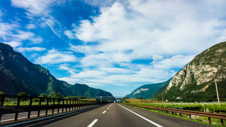 Asphalt Road. mountain road. Beautiful landscapeの写真素材