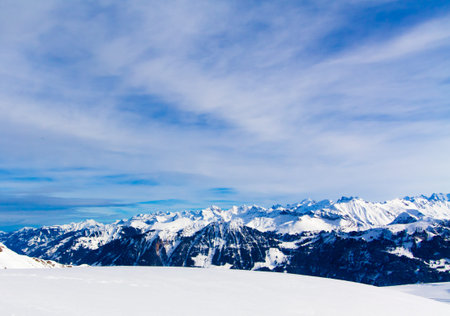 Winter landscape. winter mountains landscape. Beautiful winter
