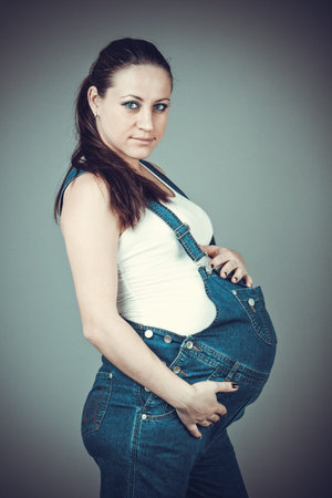 Beautiful pregnant womanの写真素材
