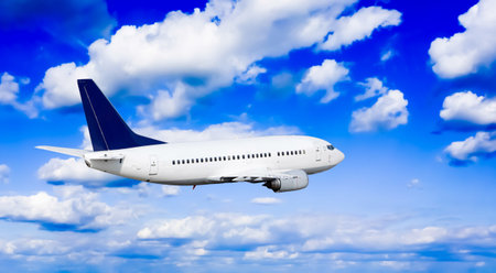 Airplane over the mountains
