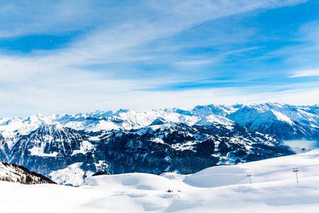 Alps mountain landscape. Winter landscapeの写真素材