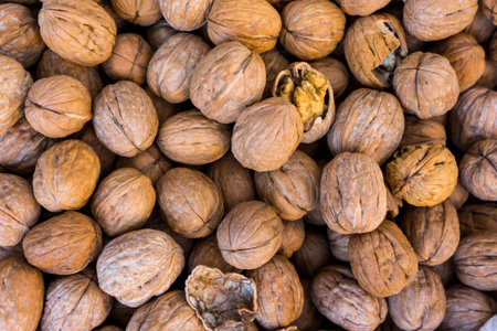 Walnuts background