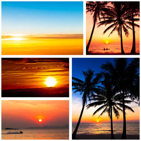 beautiful sunset above the seaの写真素材