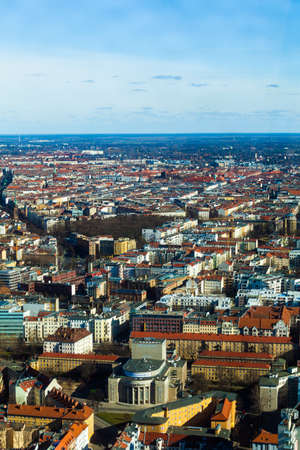 Aeria view of the city of Berlin in Germanyのeditorial素材