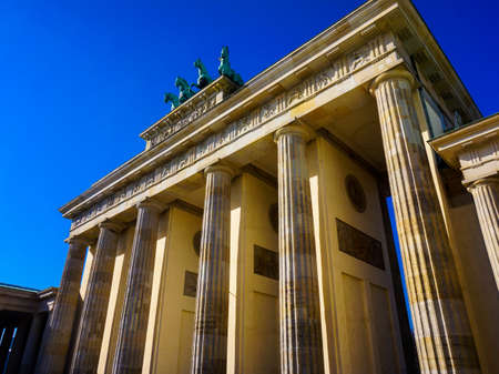 The Famous Brandenburg Gate In Berlin. Germanyのeditorial素材