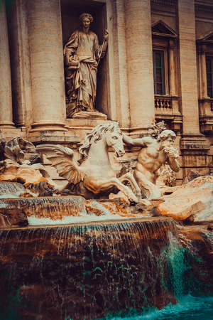 Trevi Fountain in Rome, Italy.の写真素材