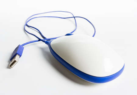 computer mouse on white backgroundの写真素材