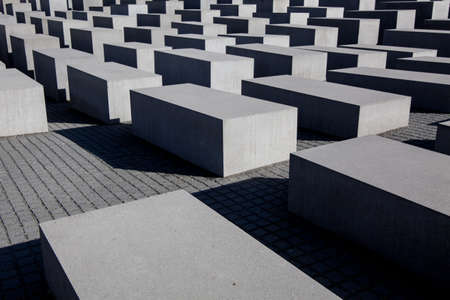 BERLIN, GERMANY - MARCH 22: Memorial to the Murdered Jews of Europe in Berlin on March 22, 2015. Its a memorial in Berlin to the Jewish victims of the Holocaust.のeditorial素材