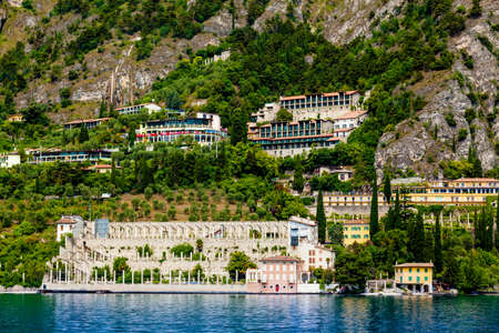 Lago di Garda. view of the lake Garda . North Italy.の写真素材