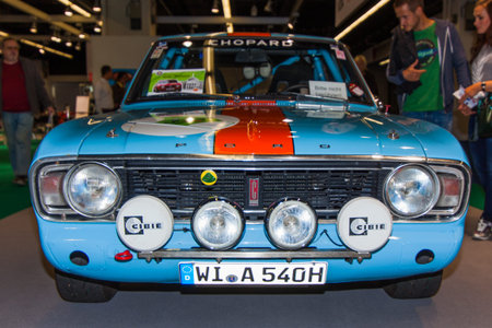 FRANKFURT, GERMANY - SEPTEMBER 23, 2015: Frankfurt international motor show (IAA) 2015. FORD  LOTUS CORTINAのeditorial素材