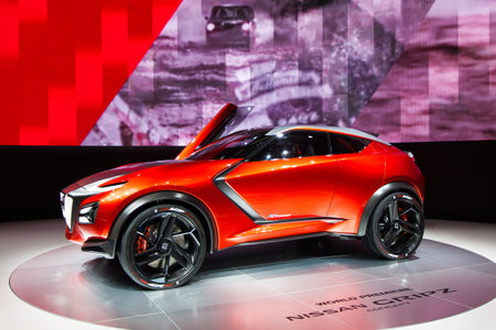 FRANKFURT, GERMANY - SEPTEMBER 23, 2015: Frankfurt international motor show (IAA) 2015. Nissan Gripz...