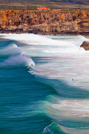 The beach on Algarve coast.  Continental Europe's most South-western point. Portugal Algarve Region Sagresのeditorial素材