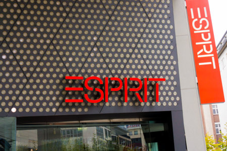 Frankfurt,Germany - Oktober 24, 2015: Esprit logo on a facade. Esprit is a manufacturer of clothing,...