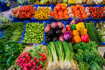 Fresh vegetables in market
