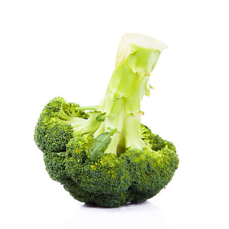 Broccoli isolated on white backgroundの写真素材