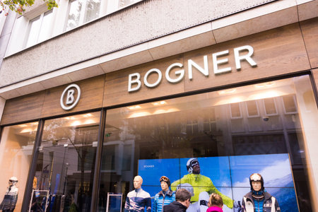 FRANKFURT, GERMANY - OKTOBER 24: Window view of  Bogner store on Oktober, 2015 in Frankfurt.のeditorial素材